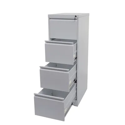 Mendler Hängeregisterschrank HWC-H16, Aktenschrank Büroschrank Stahlschrank, Format Legal + A4 abschließbar 134x46x62cm ~ grau Image