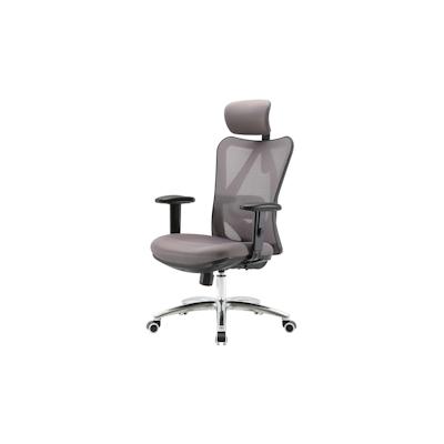 Mendler Bürostuhl HWC-J86, Schreibtischstuhl, ergonomisch, verstellbare Lordosenstütze 150kg belastbar ~ ohne Fußstütze, grau Image