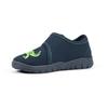 Hausschuh RICHTER "MAILO", Kinder, Gr. 35, blau (nachtblau dino), Textil, casual, Schuhe, Klettschuh, Kindergarten Schuh mit Dino-Stickerei