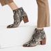 Madewell Shoes | Madewell The Rosie Ankle Boots Snakeskin Booties | Color: Black/Green | Size: 8
