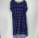Lularoe Dresses | Lularoe Blue Plaid Dress Swing Shift Dress Relaxed Fit | Color: Blue | Size: 2x