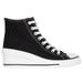 Skechers Women's Happi - Elevated Steps Sneaker | Size 7.0 | Black | Textile | Vegan