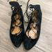 Nine West Shoes | Nine West Lace Up Ballet Flats | Color: Black | Size: 8.5
