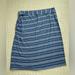 Athleta Skirts | Athleta Azalea Striped Ruched Skirt Blue Large | Color: Blue | Size: L