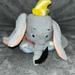 Disney Toys | Disney Parks Dumbo The Flying Elephant With Feather Plush | Color: Gray | Size: Osb