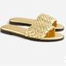 J. Crew Shoes | J Crew Georgina Woven Sandals In Metallic Leather | Color: Gold | Size: 9