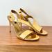Nine West Shoes | Nine West Golden Itzel Dress Mirrored Sandals Size 8 | Color: Gold | Size: 8