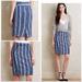 Anthropologie Skirts | Eva Franco Blue Boucl Tweed Embarcadero Skirt 4 | Color: Blue/White | Size: 4