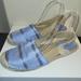 Coach Shoes | Coach "Rayanne" Blue Shirting Stripe Slingback Flat Espadrilles Sz. 9 Msrp $119 | Color: Blue | Size: 9