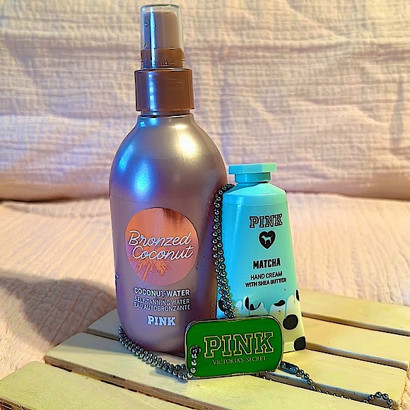 Pink Victoria's Secret Bath & Body | Vs Pink Beauty Bundle - Lot Of 3 | Color: Blue/Tan | Size: Os