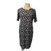 Lularoe Dresses | Lularoe Julie Gray Shift Dress 3xl | Color: Black | Size: 3x