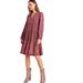 Anthropologie Dresses | Maeve By Anthropologie Amber Tiered Tunic Dress Long Sleeve Red Boho Size Small | Color: Brown/Red | Size: S