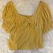 Nine West Tops | Nine West Women’s Twist Front Puff Sleeve Gold Top Size Xl | Color: Gold | Size: Xl