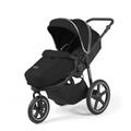 Ickle Bubba Venus Prime Jogger I-Size Travel System with Newborn Cocoon and Isofix Base (Stratus) - Black/Black/Black