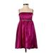 Jessica McClintock for Gunne Sax Cocktail Dress - Party: Burgundy Dresses - Women's Size 3