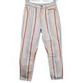 American Eagle Outfitters Jeans | American Eagle White Blue Red Striped High Rise Denim Jeans Sz 2 Short | Color: Blue/White | Size: 2