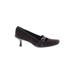 Stuart Weitzman Heels: Loafers Kitten Heel Classic Brown Solid Shoes - Women's Size 8 - Almond Toe