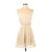 Abercrombie & Fitch Casual Dress - Mini: Ivory Solid Dresses - Women's Size X-Small