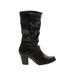 Apt. 9 Boots: Slouch Chunky Heel Boho Chic Black Solid Shoes - Women's Size 7 - Round Toe