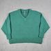 Free People Sweaters | Free People Alli V Neck Sweater Chunky Knit Green Womens Xs Oversize Pullover | Color: Green | Size: Xs