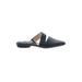 Franco Sarto Mule/Clog: Black Solid Shoes - Women's Size 8 1/2 - Almond Toe