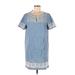 Madewell Casual Dress - Shift: Blue Dresses - Women's Size Medium
