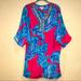 Lilly Pulitzer Dresses | Lilly Pulitzer Wilda Kaftan Dress Pink Sway Summer Beach Sz Xs Flawed | Color: Blue/Pink | Size: Xs