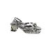 H&M Sandals: Gray Snake Print Shoes - Women's Size 5