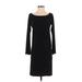 Moda International Casual Dress - Sheath: Black Solid Dresses - Women's Size Small