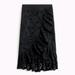 J. Crew Skirts | New! 5 J Crew Xs X-Small Ruffle Front Eyelet Skirt Black Nwt | Color: Black | Size: Xs