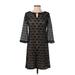 Emma & Michele Casual Dress: Black Brocade Dresses - Women's Size Small