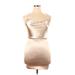 Fashion Nova Cocktail Dress - Mini Cowl Neck Sleeveless: Tan Print Dresses - New - Women's Size X-Large