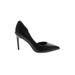 BLEECKER & BOND Heels: Slip On Stiletto Cocktail Party Black Print Shoes - Women's Size 7 1/2 - Pointed Toe