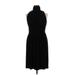 Evan Picone Casual Dress - Party Turtleneck Sleeveless: Black Print Dresses - Women's Size 16