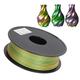 3D Printer Filament Bundle, PLa 3D Printing Consumable Silk Gold, Green and Purple Three Colors Change Filament Bundle 1.75mm Neatly Wound PLa Filament Bundle