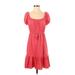 Juicy Couture Casual Dress - A-Line Scoop Neck Short sleeves: Red Dresses - Women's Size Small