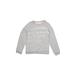 H&M Sweatshirt: Silver Marled Tops - Kids Girl's Size 6