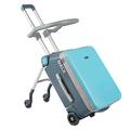 PASPRT Portable Suitcase Sitting Suitcases Small Baby Walking Luggage Anti-Stress and Wear-Resistant Carry On Luggage Portable Suitcase (Blue Upgraded)