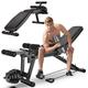 Adjustable Folding Weight Bench,Foldable Incline Decline Workout Bench Sit Up Bench With Resistance Band,Multifunctional Bench Home Gym Equipment For Full Body Workout
