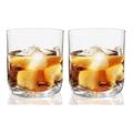 Whisky Glass Whiskey Tumblers 12.5 Oz Whiskey Double Old Fashioned Glasses, Thumb Indent Base, Dishwasher Safe Barware, Ideal for Bourbon & Scotch Homes & Bars Set of 2