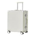 Suitcase Suitcase, Suitcase, Universal Wheel Boarding Case, Durable Password Box, Trolley Case, Men's and Women's Case Suitcases (Color : White, Size : A)