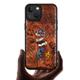 Carveit Designer Wooden Protective Case for iPhone 15 Magnetic Case Cover [Wood Engraving & Shell Inlay] Compatible with iPhone 15 MagSafe Case (The Underwater World-Red Wood)