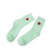 PENGXUAN thermal socks 5 Pairs Women's Fruit Socks Fluffy Warm Socks Female Warm Avocado Watermelon Cherry Strawberry Floor Sleeping Socks-blue-one Size