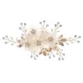 SDFGH White Flower Handmade Hair Clip Wedding Hair Accessories Headpiece Water Diamond Pearl Hair Clip