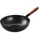 Cast Iron Wok,Large Deep Wok with Handle, Frying Pan Non Stick Wok, Induction Wok Pan with Glass Lid,Die Cast Wok with Steamer, Stir Fry Pan Black, for All Hob Types Including Induction-30cm (32cm)