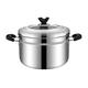 Stainless Steel 2-Tier Food Steamer Pan/Stock Pot, Multi Veg Cooker Stainless Steel Pot Pan Set (23 * 20.7cm)