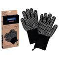 Tramontina Churrasco Black Barbecue Gloves Made of Aramid and Silicone, Heat Resistant, Protection Against Fire and Embers