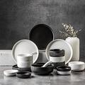 22 Pcs -Ceramic Dinnerware Set, Classic Dinnerware Set, Include Plates/Salad Plates/Bowls Set, Modern Dinnerware Set-Service for 5