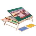 Puzzle Table with Legs, Portable Wooden Jigsaw Folding Puzzle Table W/Drawers, 34x25 Tilting Adjustable Puzzle Table Board, Lockable Foldable Puzzle Stand Desk for Adults W/Cover (1500-2000 Pieces)