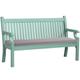 Winawood Maison and Garden Made to Measure 3 Seater Cushion (L150xD44xH5cm) Sandwick Wood Effect 3 Seater Bench (L156xD60xH93cm) - Duck Egg Green Bench & Natural Cushion